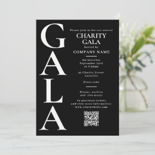 Invitation Modèle de gala de charité Code QR de l'événement d