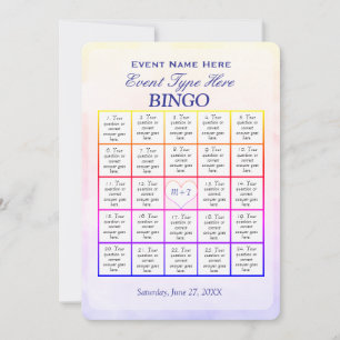 Invitation Modèle de jeu de Bingo