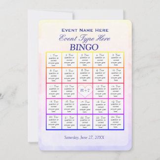 Invitation Modèle de jeu de Bingo