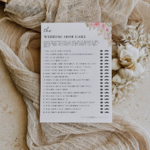 Invitation Modèle de jeu de chaussures Mariage rose,