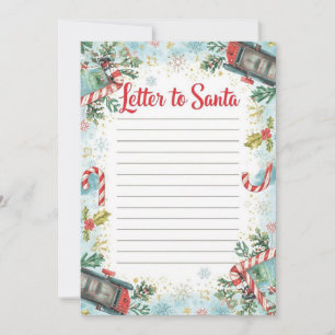 Invitation Modèle de lettre au Père Noël pour garçons   Pôle 