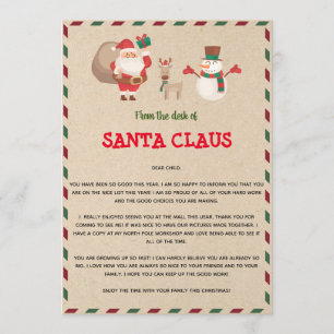 Invitation Modèle de lettre de Père Noël