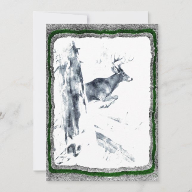 Invitation modèle de l'invitation à la chasse aux cerfs (Devant)