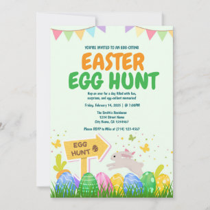 Invitation Modèle de l'invitation à la chasse aux oeufs de Pâ