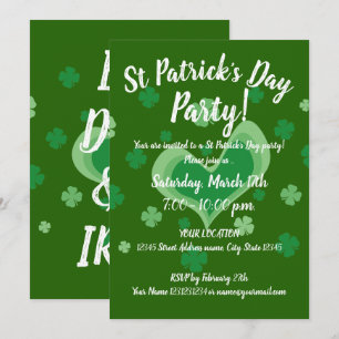 Invitation modèle de l'invitation de la fête de la St Patrick