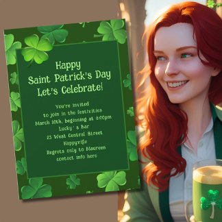 Invitation Modèle de l'invitation de la fête de Saint-Patrick