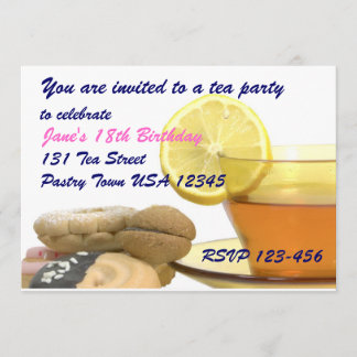 Invitation Modèle de l'invitation de Tea Party