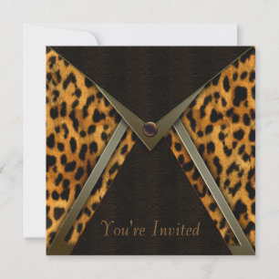 Invitation Modèle de l'invitation du parti Leopard