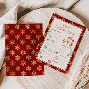 Invitation Modèle de liste de vœux de Noël