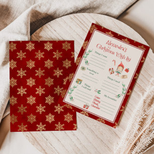 Invitation Modèle de liste de vœux de Noël