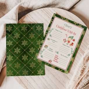 Invitation Modèle de liste de vœux de Noël