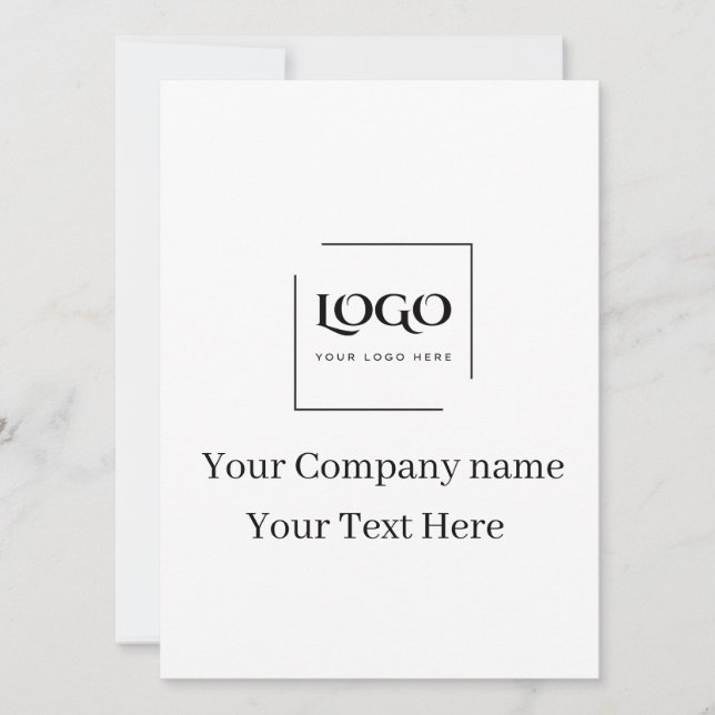 Invitation Modèle de logo personnalisé élégant (Devant)