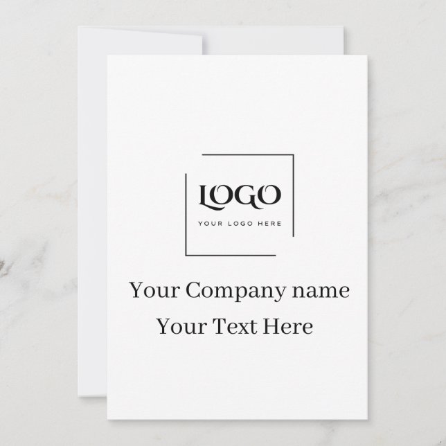 Invitation Modèle de logo personnalisé élégant (Devant)