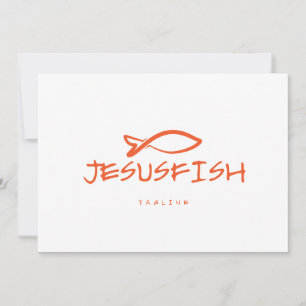 Invitation modèle de logo Poisson JÉSUS