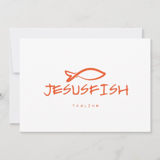 Invitation modèle de logo Poisson JÉSUS (Devant)