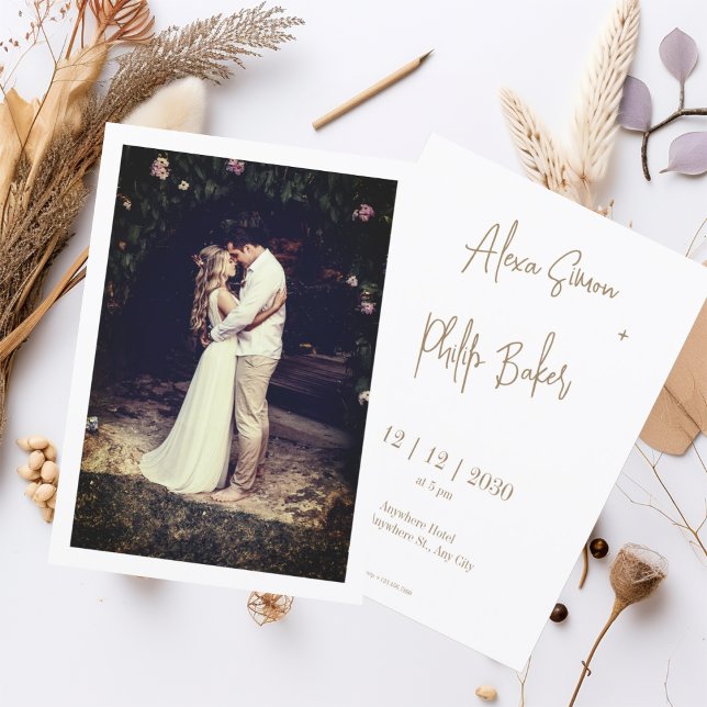 Invitation Modèle de mariage avec photo (1)