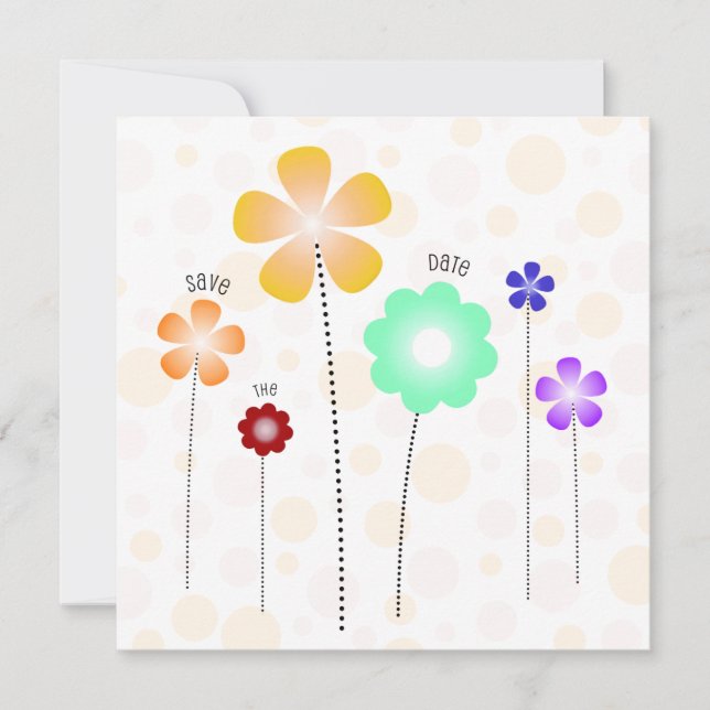 Invitation Modèle de mise à jour de date de fleurs (Devant)