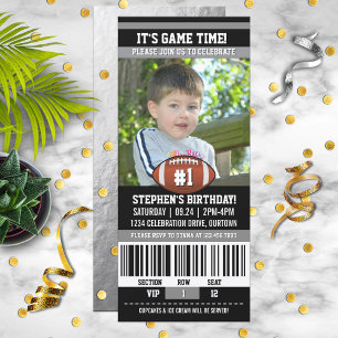 Invitation Modèle de photo d'anniversaire de football
