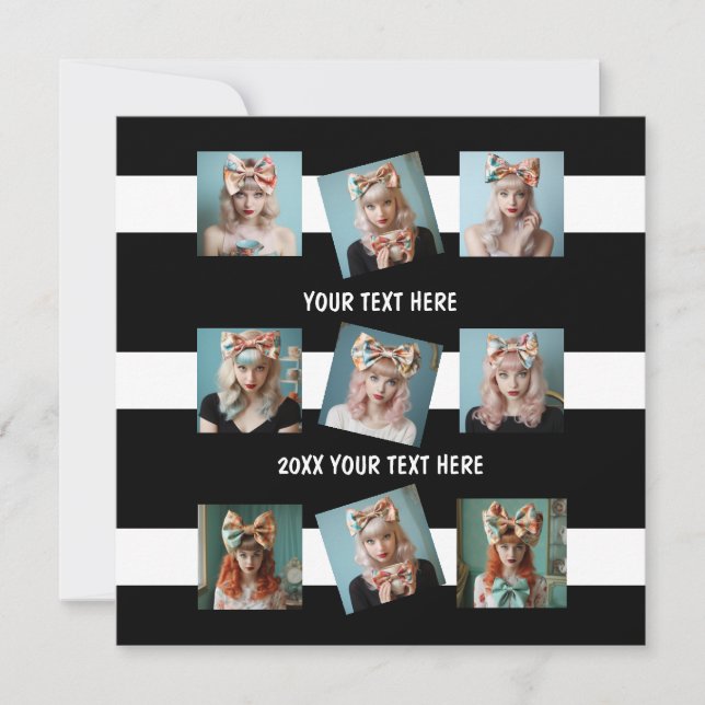 Invitation Modèle de photo propre et simple pour Selfie Insta (Devant)