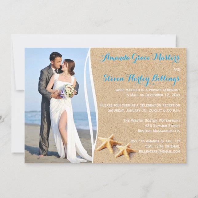 Invitation modèle de photo uniquement pour la réce (Devant)