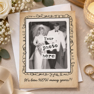 Invitation Modèle de photo vintage pour anniversaire de maria