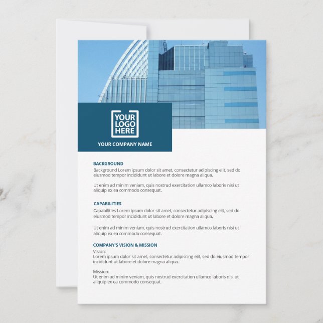 Invitation Modèle de présentation de l'entreprise (Devant)