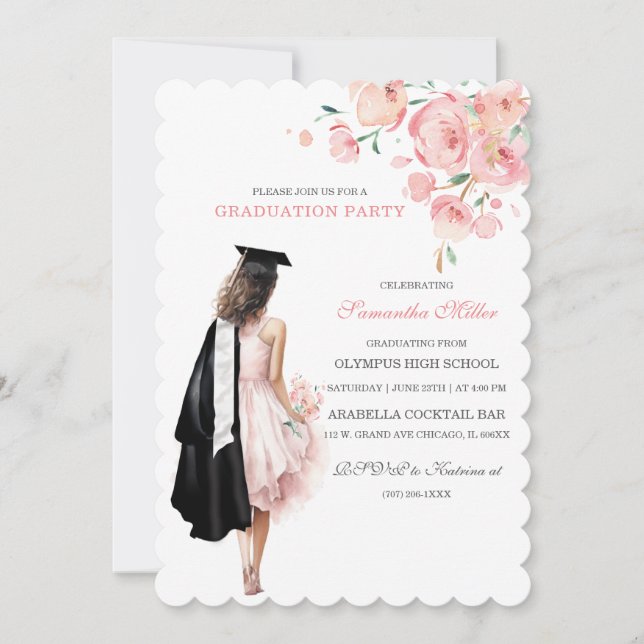 Invitation Modèle de remise de diplômes personnalisé (Devant)