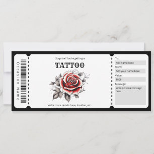 Invitation Modèle de Tattoo Surprise,