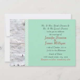 Invitation Modèle d'écorce de bouleau
