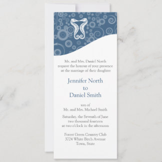 Invitation Modèle d'informations sur le thème Océan Mariage