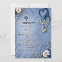 Modèle d'invitation à la retraite d'une infirmière