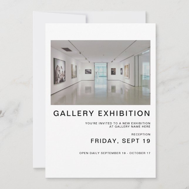 Invitation Modèle d'invitation à l'exposition de la Galerie d (Devant)