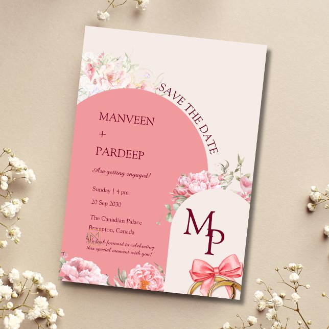 Invitation Modèle d'invitation à sauvegarder la date Elegant  (Créateur téléchargé)