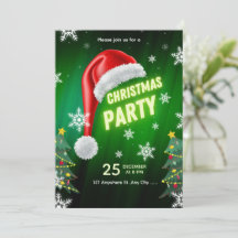Modèle d'invitation à une fête de Noël