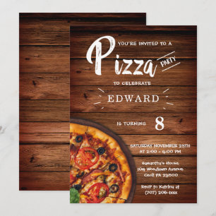 Invitation Modèle d'invitation à une fête pizza imprimable