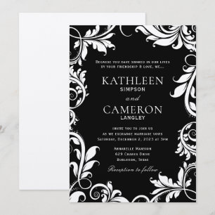 Invitation Modèle d'invitation aux feuilles majestueuses   No