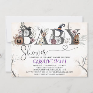 Invitation Modèle d'invitation Baby shower Halloween