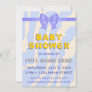 Invitation Modèle d'invitation baby shower recto verso
