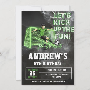 Invitation Modèle d'invitation d'anniversaire de football per
