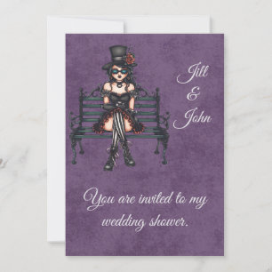 Invitation Modèle d'invitation de douche de mariage Dark Acad