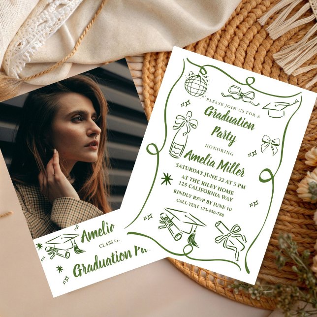 Invitation Modèle d'invitation de fin d'études supérieures de (Créateur téléchargé)