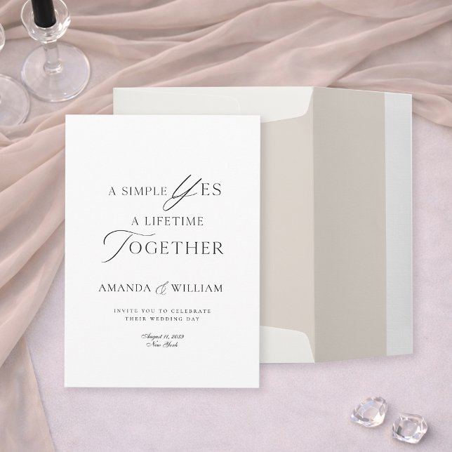 Invitation Modèle d'invitation de mariage à typographie minim (Créateur téléchargé)