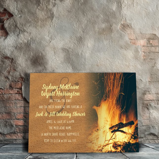 Invitation Modèle d'invitation de mariage avec feu de joie (Créateur téléchargé)