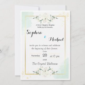 Invitation Modèle d'invitation de mariage élégant de luxe | M