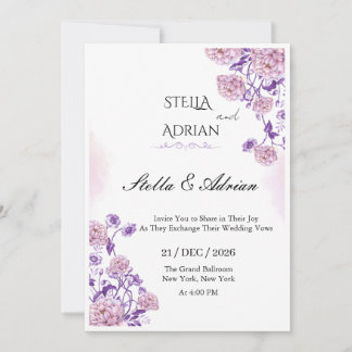 Invitation Modèle d'invitation de mariage élégant et luxueux