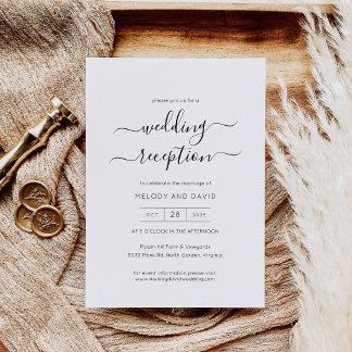 Invitation Modèle d'invitation de mariage élégant minimaliste