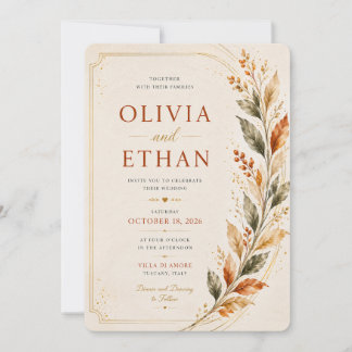 Invitation Modèle d'invitation de mariage floral élégant