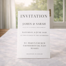 Modèle d'invitation de mariage minimaliste | Éléga