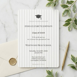 Invitation Modèle d'invitation de remise de diplômes élégant,