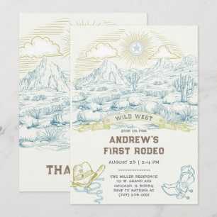 Invitation Modèle d'invitation First Rodeo Vintage